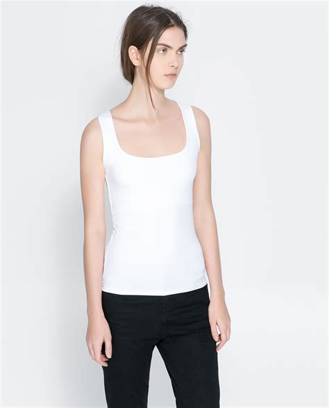 tank top zara|zara basic tank tops.